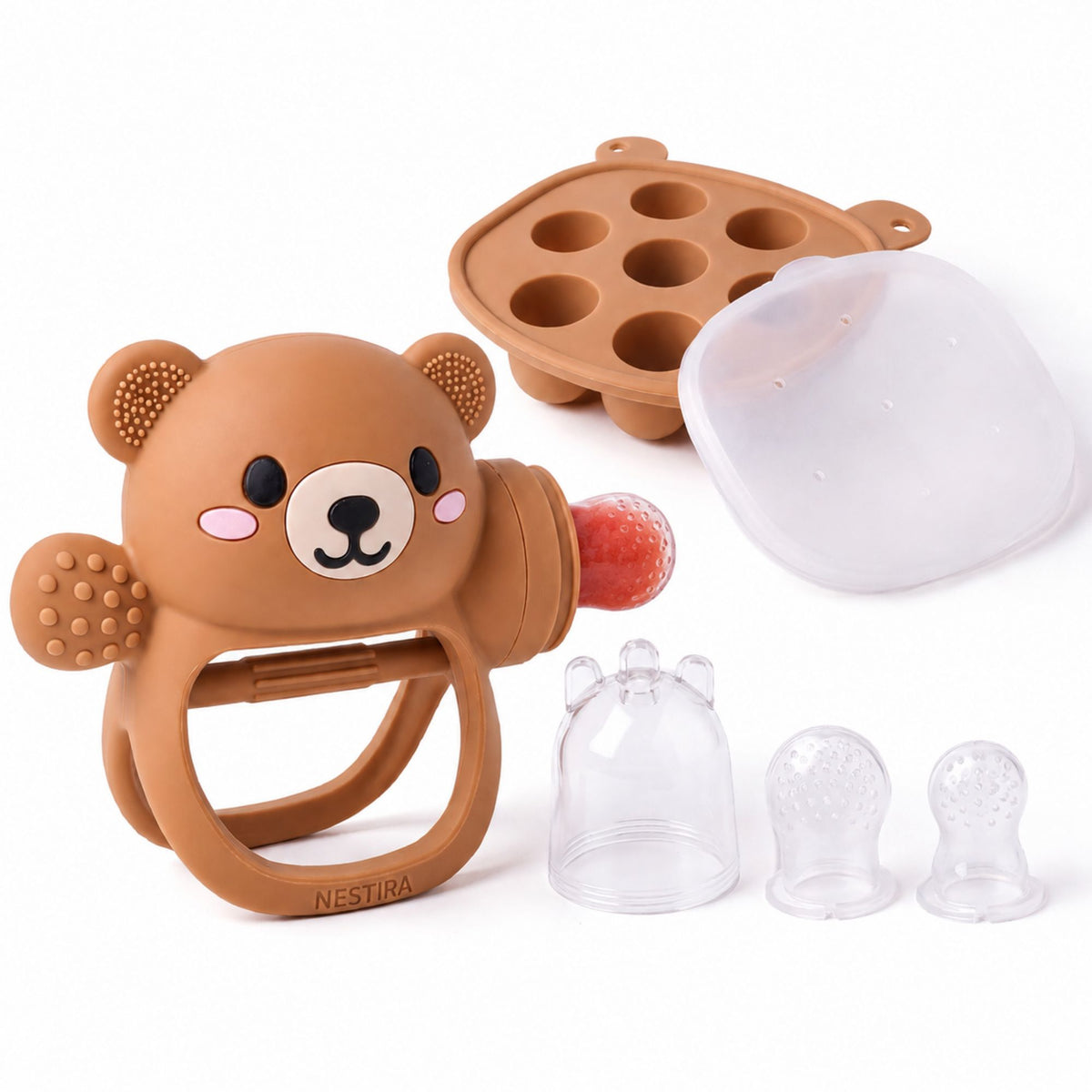 Nestira Comfort Bear Teething & Feeding Mitten