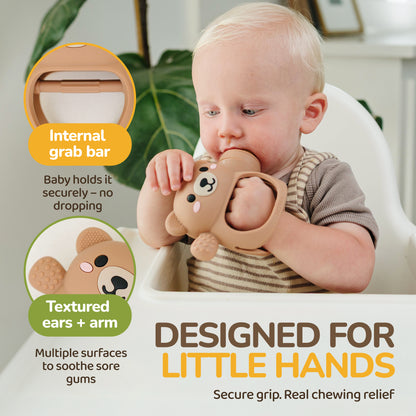 Nestira Comfort Bear Teething & Feeding Mitten